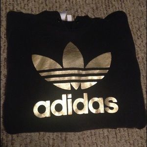Gold Printed Adidas Hoodie