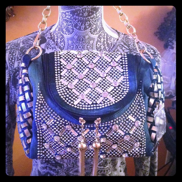 SOLD! Diamond bling satchel!