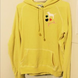PINK yellow sweatshirt