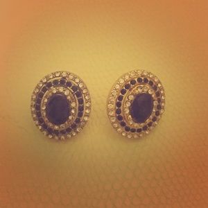 Black/ Gold Stud Earrings