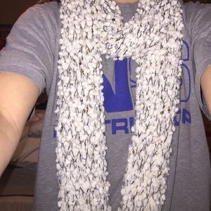 White sparkly, soft scarf