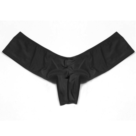 Black thong bikini bottom