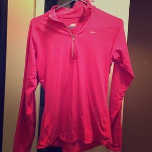 Pink Nike Half zip sweater