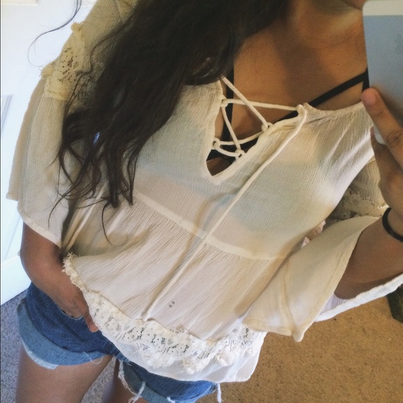 Hollister tie-up loose shirt