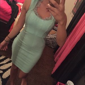 Teal bodycon dress