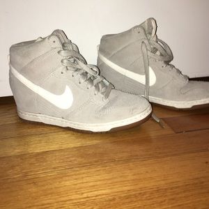 Grey Nike wedge sneakers size 9 - hardly been worn