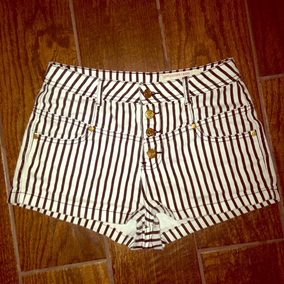Black & White High Waisted Shorts