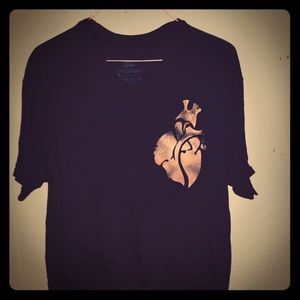 vintage tee open heart