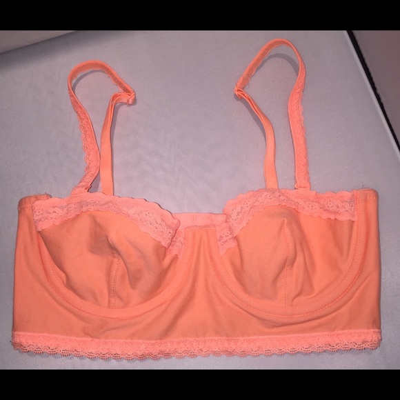 Victoria's Secret coral corset bandeau 34B