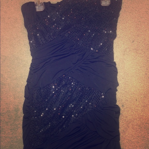 Black sequin dress