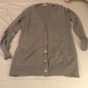 Banana Republic grey v-neck cardigan
