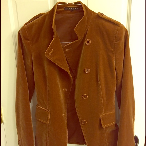 Theory Velvet Military Style Blazer