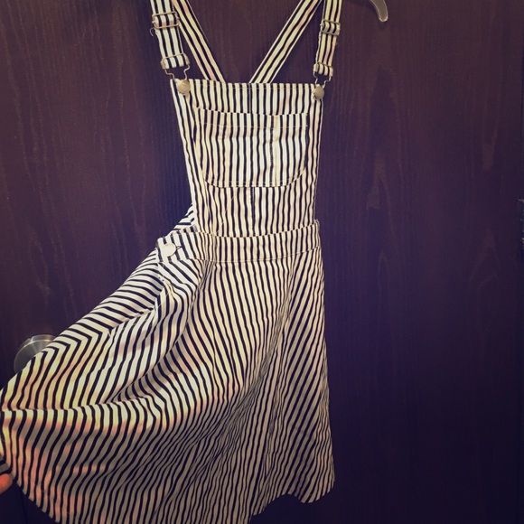 Striped overall dress/jumper