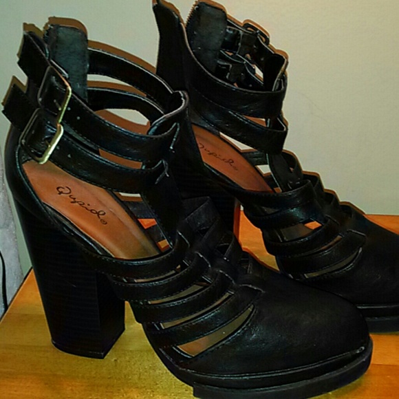 Qupid high heel ankle boots.