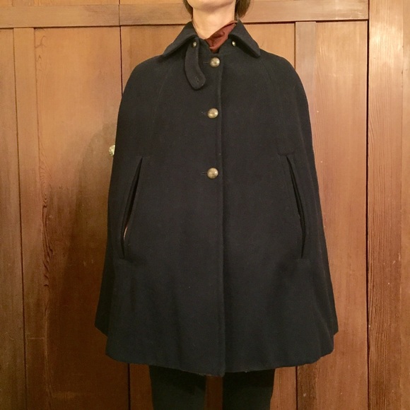 J. Crew Navy Blue Wool Cape