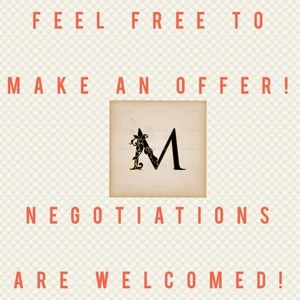 Make an offer! Negotiations are welcomed!