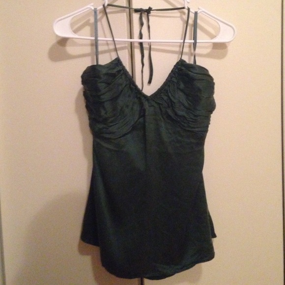 Silk green halter