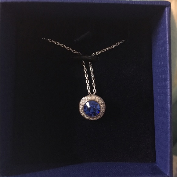 Swarovski sapphire angelic pendant