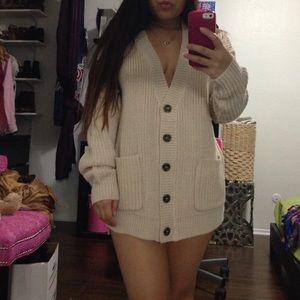 Cream/Beige Knit Cardigan