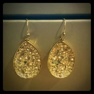 Alexis Bittar Gold Encrusted Drop Earrings