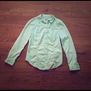 Hold Horses Corduroy Flannel Teal Sea Foam