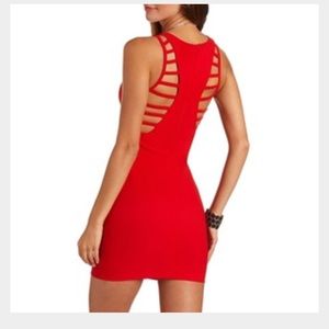 Red bodycon dress