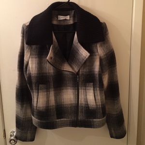 Calvin Klein wool moto jacket size M