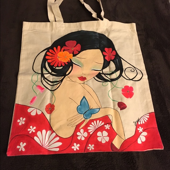 Hand paint  tote 🖼🖌 - Picture 2 of 6