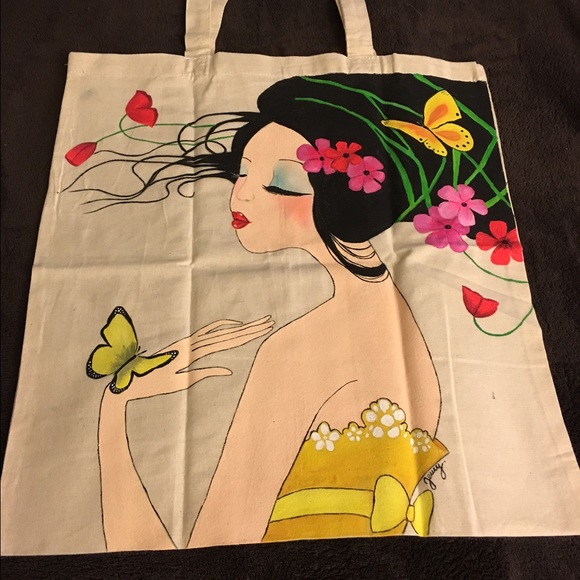 Hand paint  tote 🖼🖌 - Picture 3 of 6