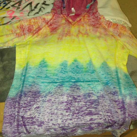 Rainbow Burnout Hoodie