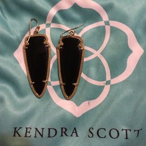Kendra Scott Black and Gold Skylar earrings