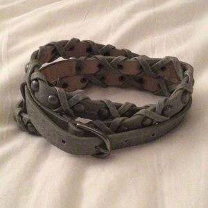 New York & Company Belt - Olive/Gray/Pewter
