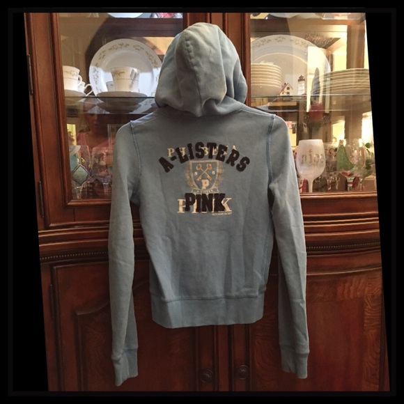 PINK VICTORIA'S SECRET BABY BLUE HOODIE, COMFY! - Picture 4 of 4
