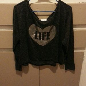 Long sleeve crop top