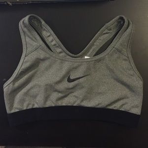 Grey Nike sports bra
