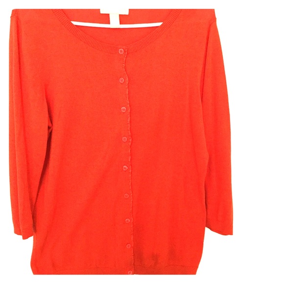 Orange cardigan from banana republic