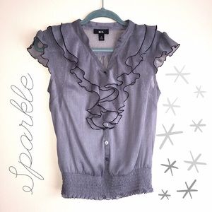 Gray/Silver Sparkly Blouse