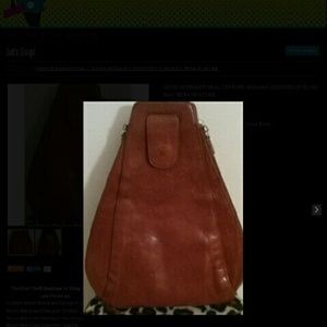HOBO INTERNATIONAL BROWN LEATHER BACKPACK PURSE