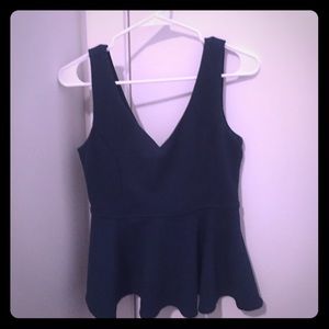 Forever 21 dark green peplum top