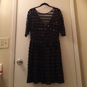Max and Cleo sequin stripe dress size 6