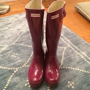 Crimson original gloss hunter rain boots