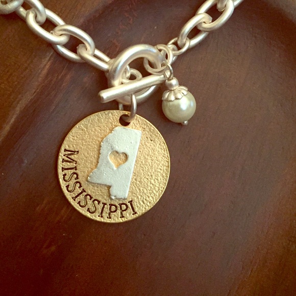 Mississippi State Charm Toggle Bracelet