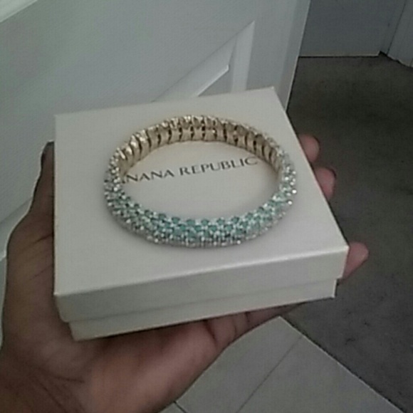 Baby Blue and Gold Bracelet