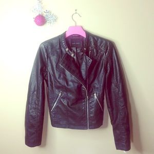 SALE - Leather Look Biker Jacket (New Look w/ASOS)