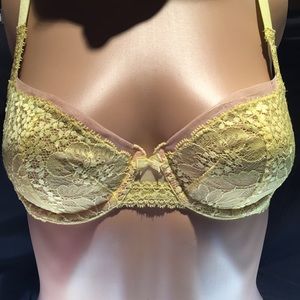 NWT Victoria's Secret yellow nude Demi bra 34B
