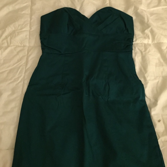 Emerald green strapless dress - Picture 1 of 1