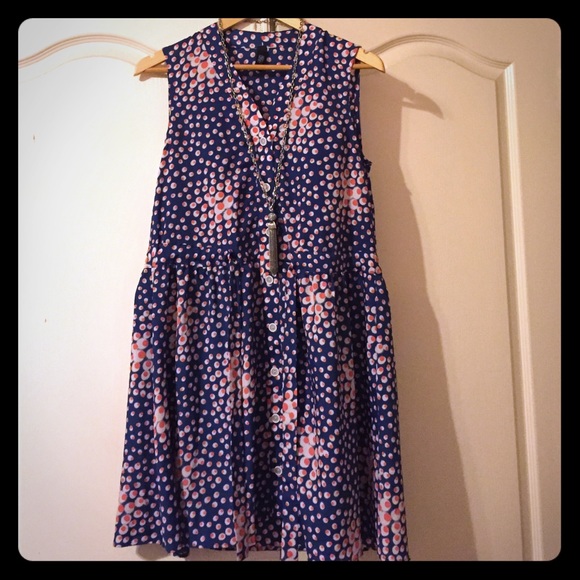 ezra blue & coral dress