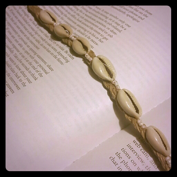 Hemp & shell puka bead beach surfer boho necklace