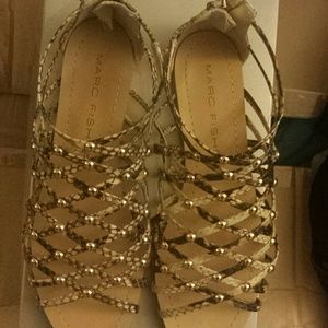 Marc Fisher snake skin sandals