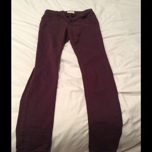 Size 25 Halogen maroon jeans, only worn once!